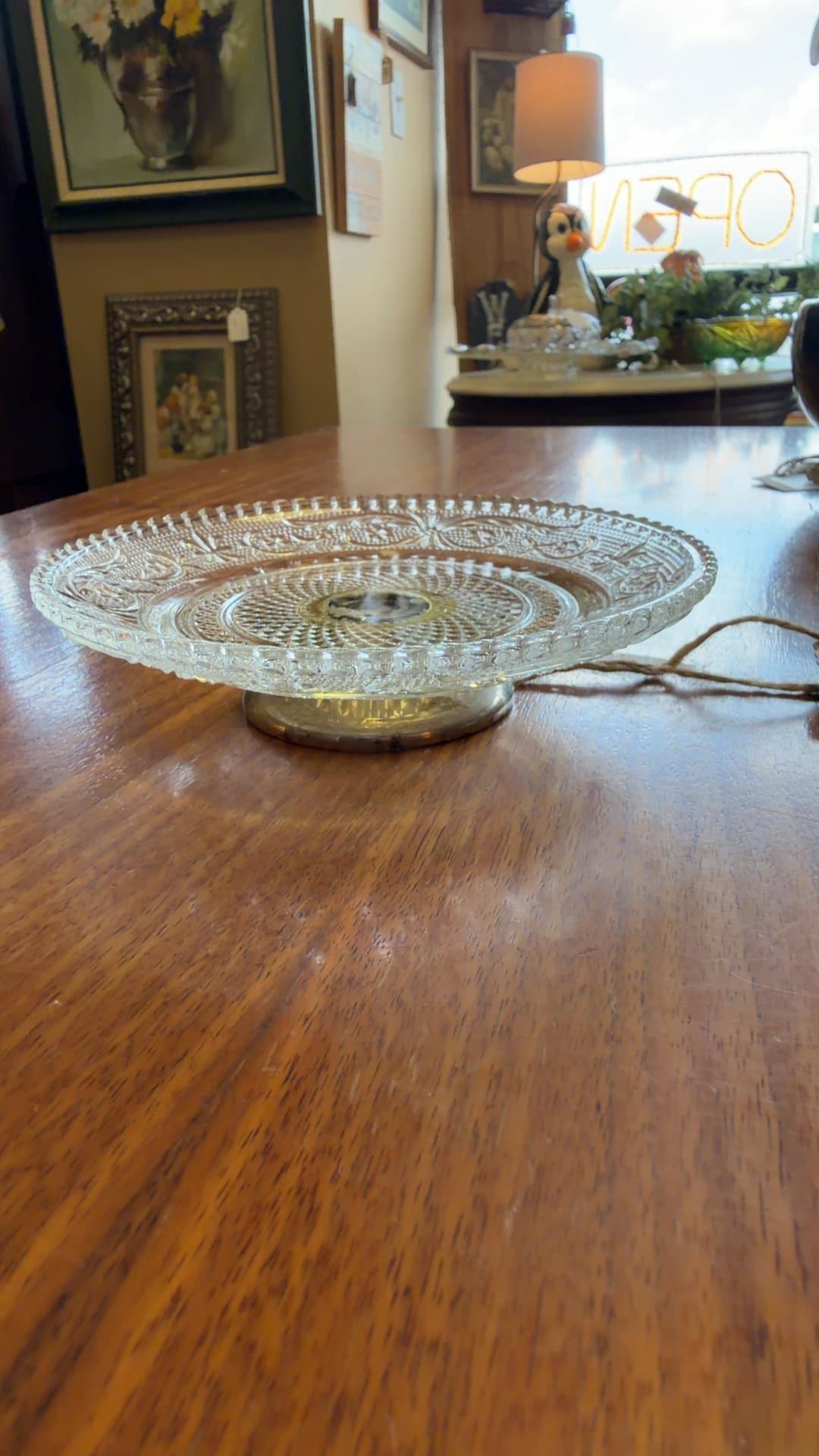 Glass Bonbon Pedestal Dish - Image 1