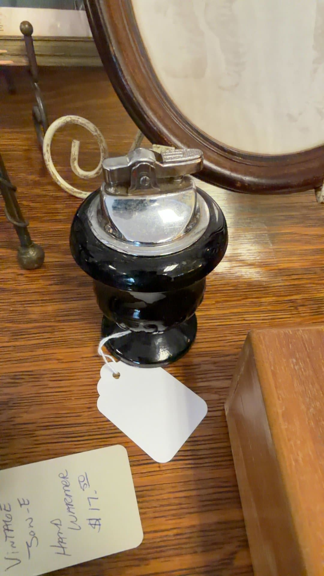 Indiana Glass Co. 1960s-70s Black Amethyst Lighter - Image 1
