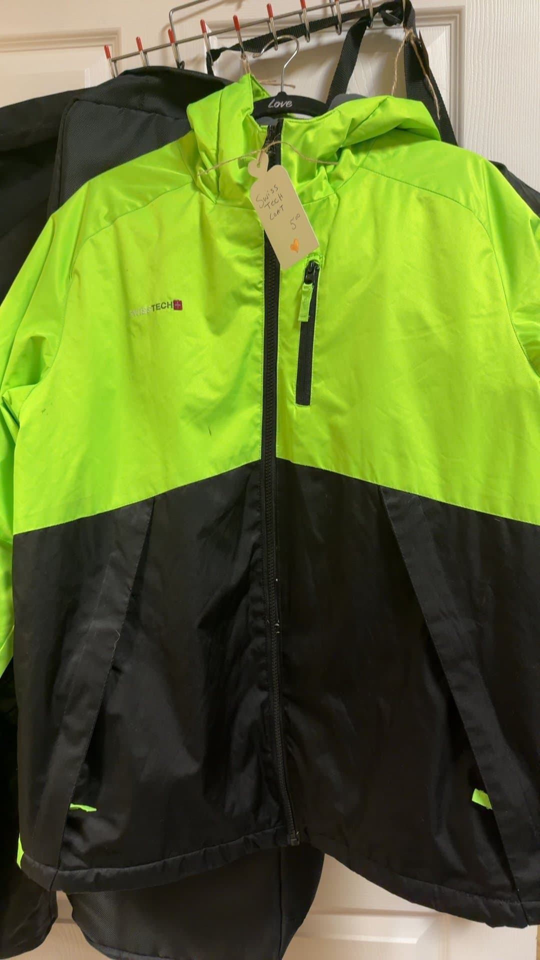 Swiss Tech Green and Black Jacket - Image 1