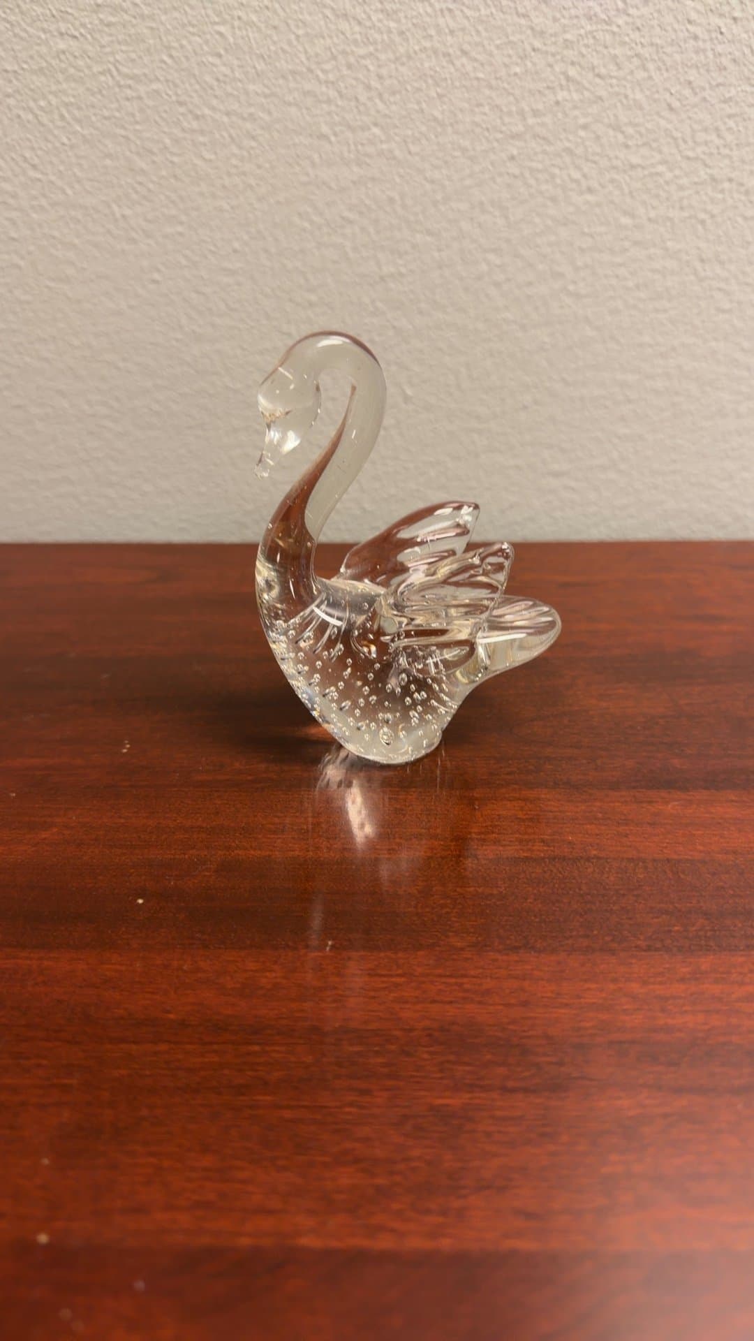 Clear Glass Swan Figurine - Image 1