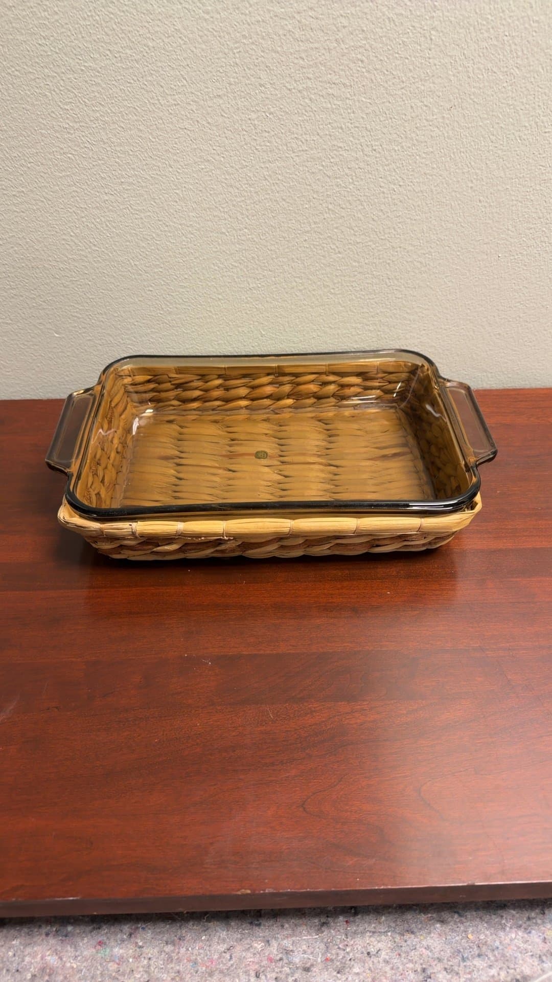 Anchor Hocking Baking Dish with Wicker Basket - Image 1