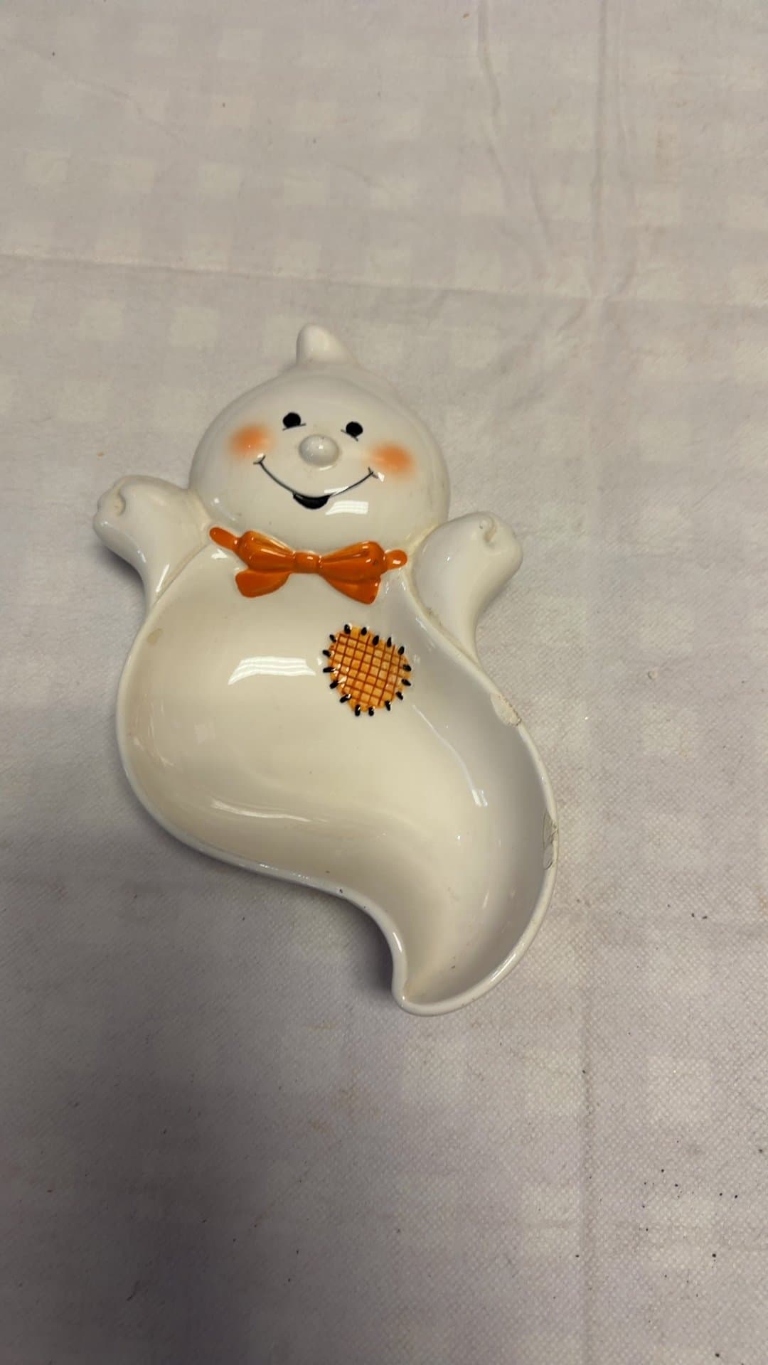 Hallmark Ceramic Friendly Ghost Halloween Dish - Image 1