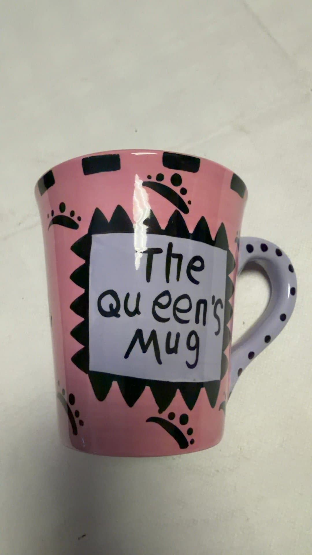 Alco Industries Pink "The Queen's Mug" Ceramic Coffee Cup - Image 1