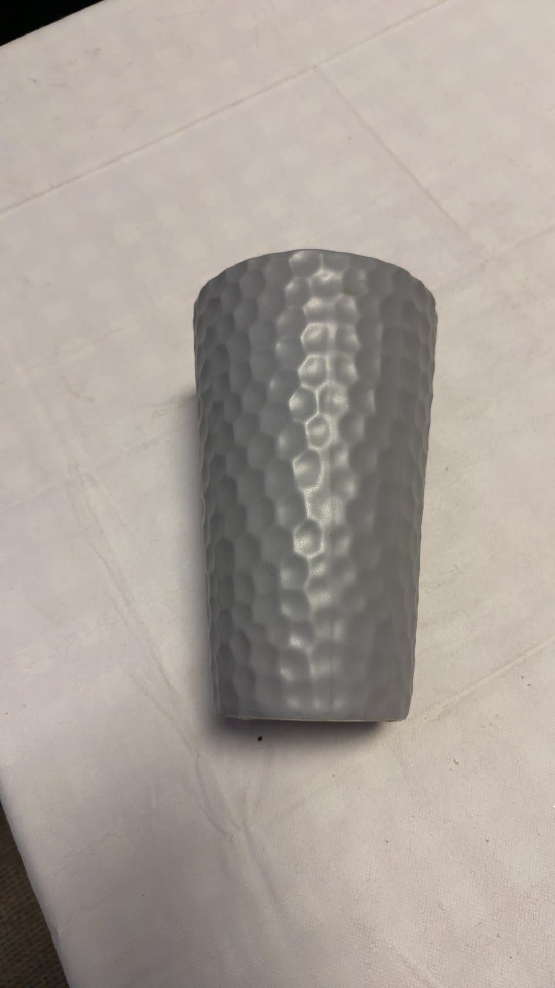 Grey Dimpled Ceramic Flower Vase - Image 1
