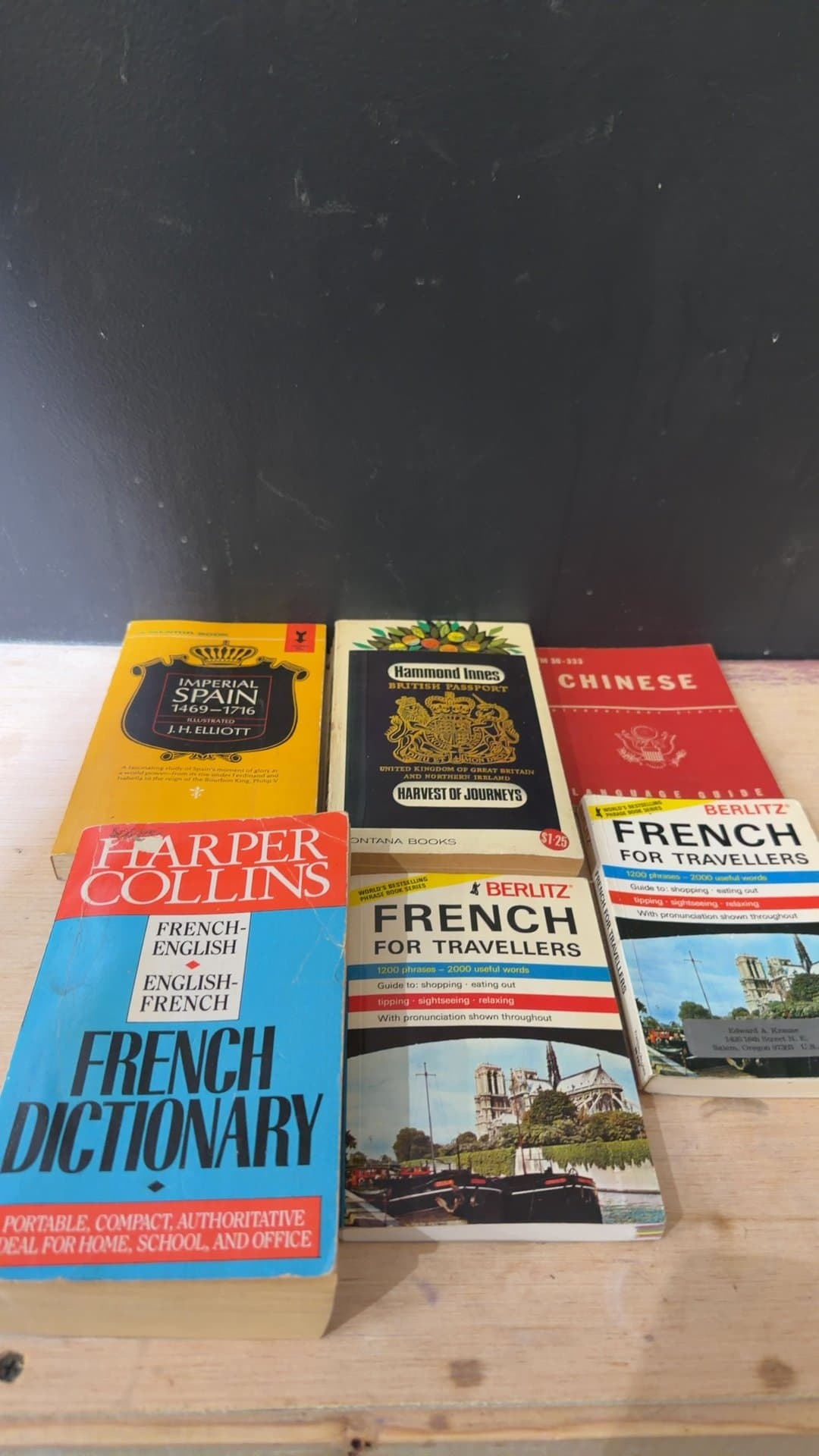 Vintage Vintage Language Phrasebooks and History Vintage Books Lot - Image 1