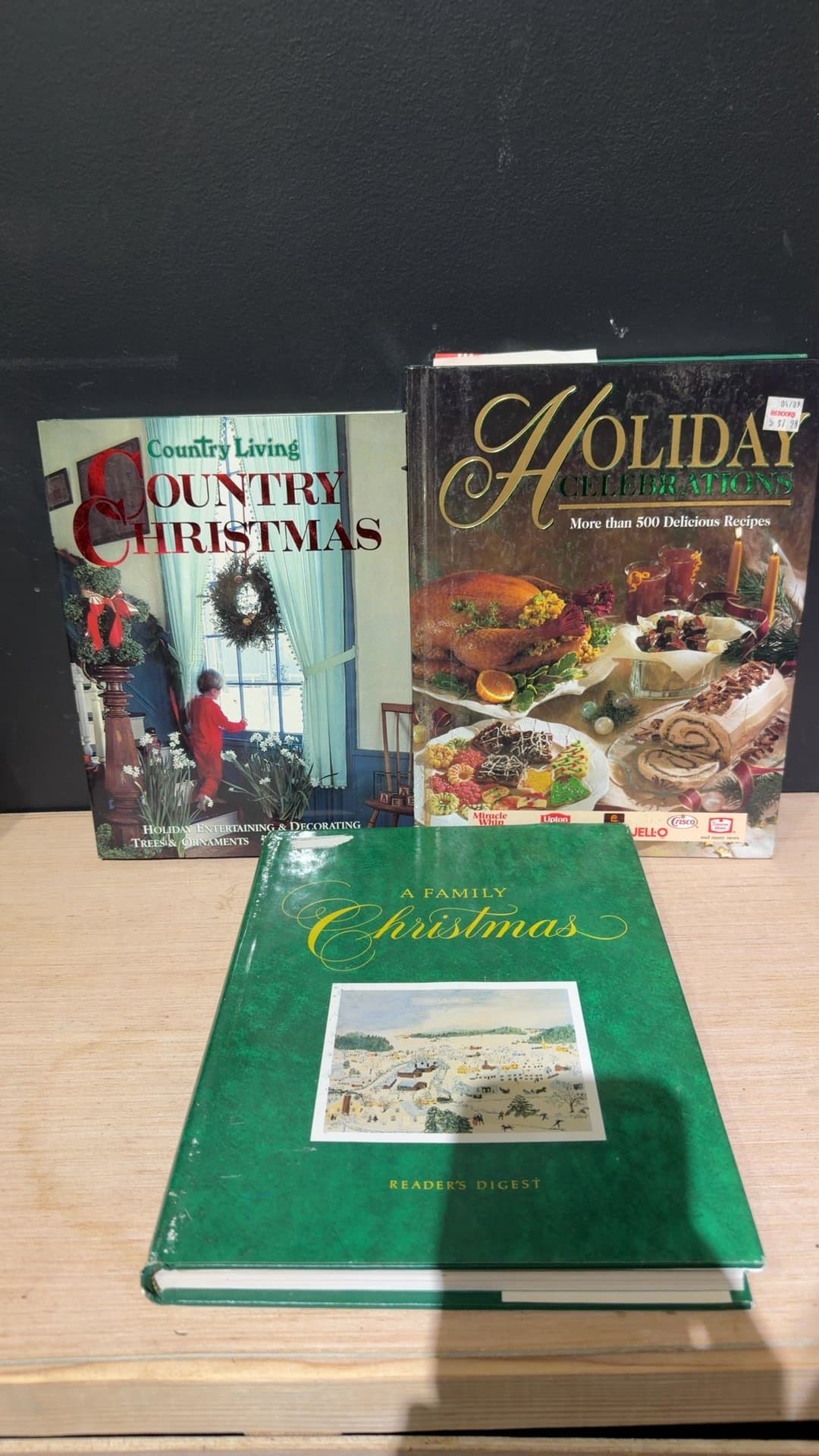 Vintage Christmas & Holiday Recipe and Decorating Hardcover Books Lot of 3 - Image 1