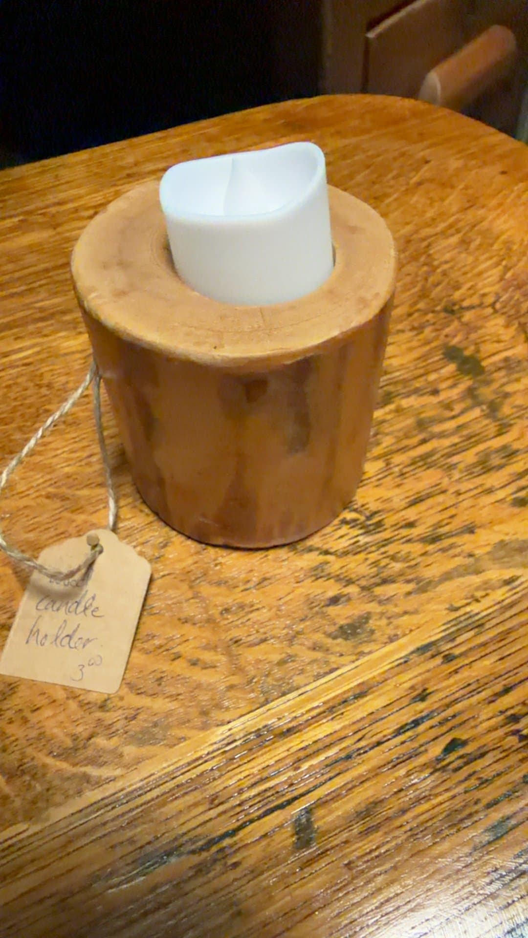 Wooden Candle Holder - Image 1