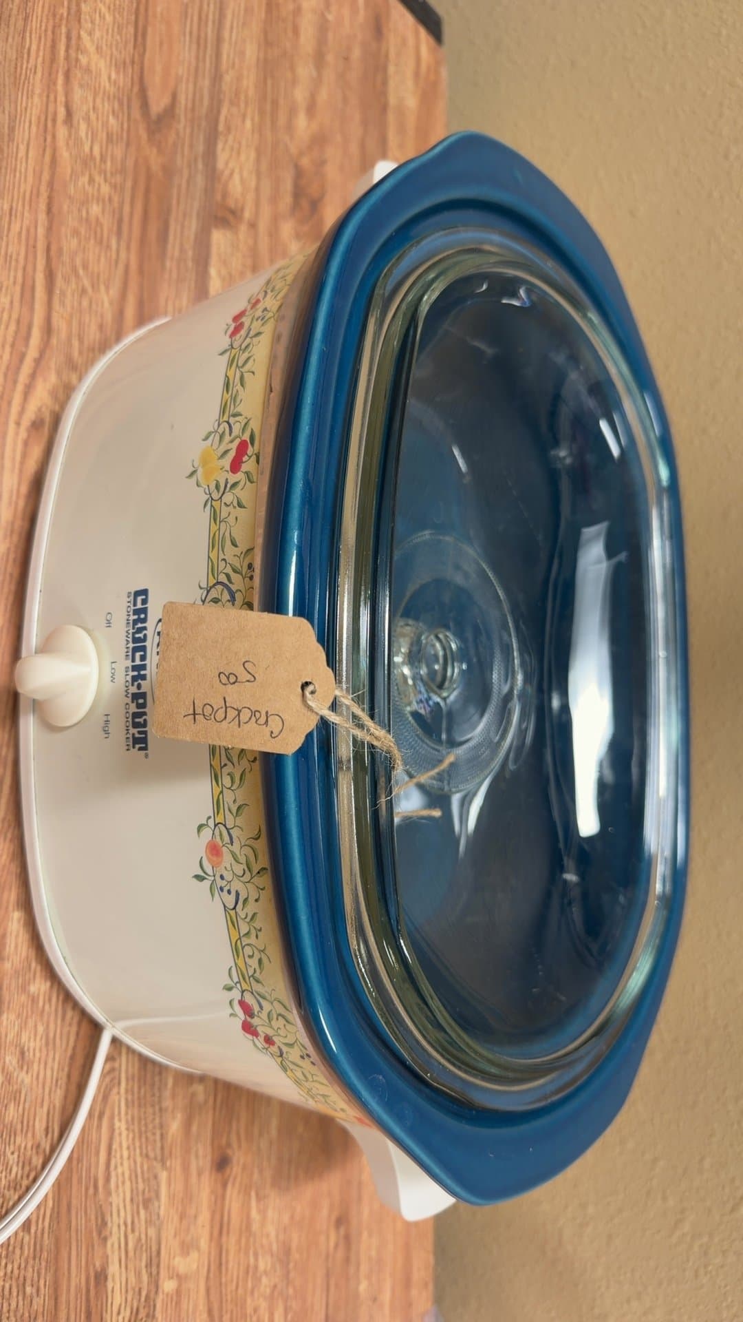 Rival Crock-Pot Slow Cooker with Floral Design - Image 1
