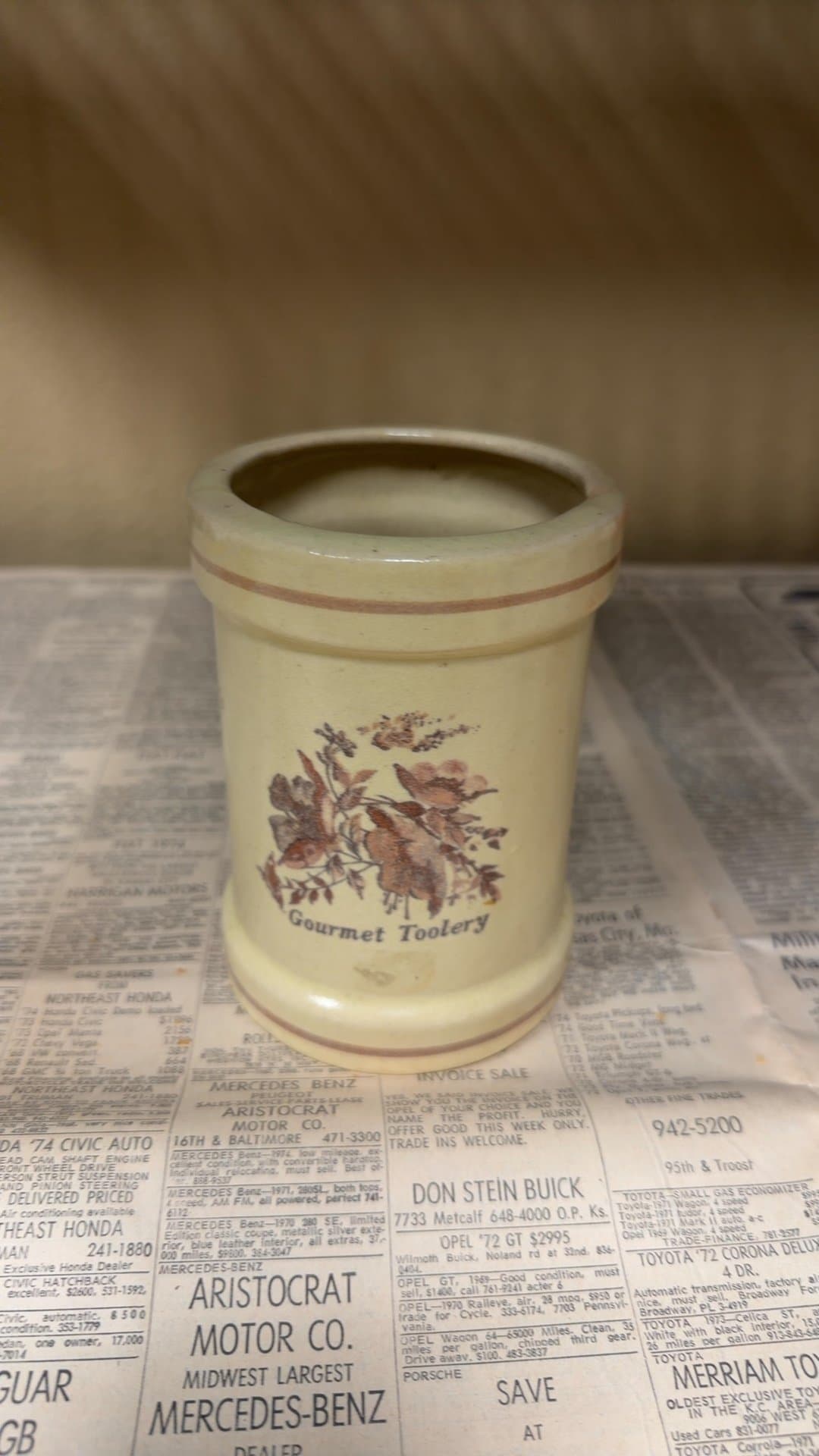 Vintage Ceramic Utensil Holder - Gourmet Toolery - Image 1