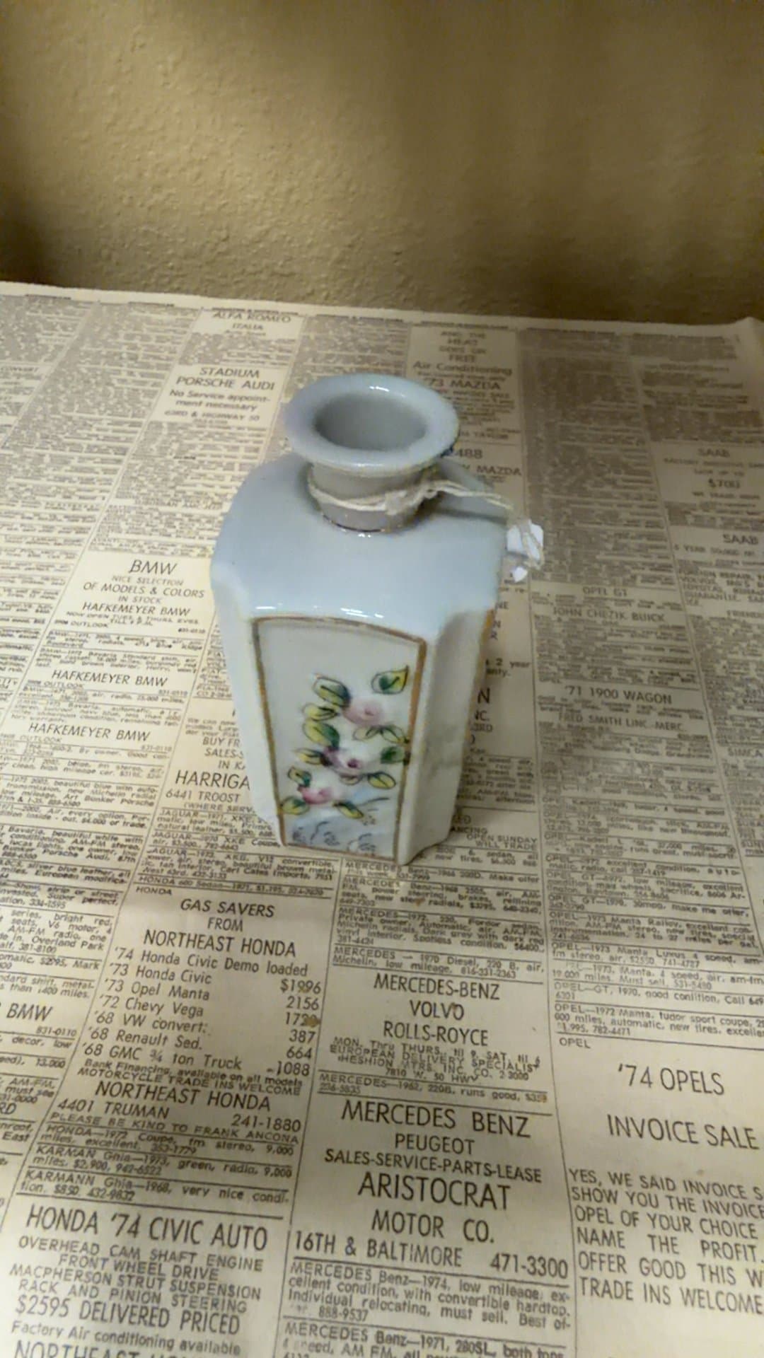 Vintage Miniature Occupied Japan Porcelain Vase - Image 1