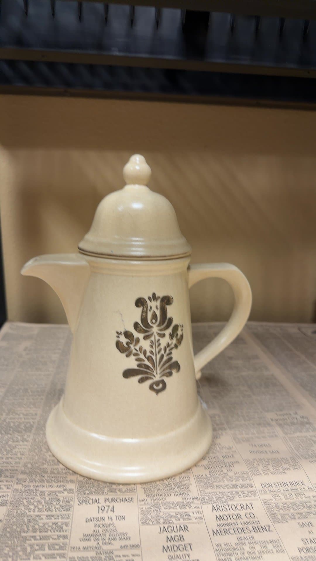 Vintage Pfaltzgraff 1976 Porcelain Teapot with Floral Design - Image 1