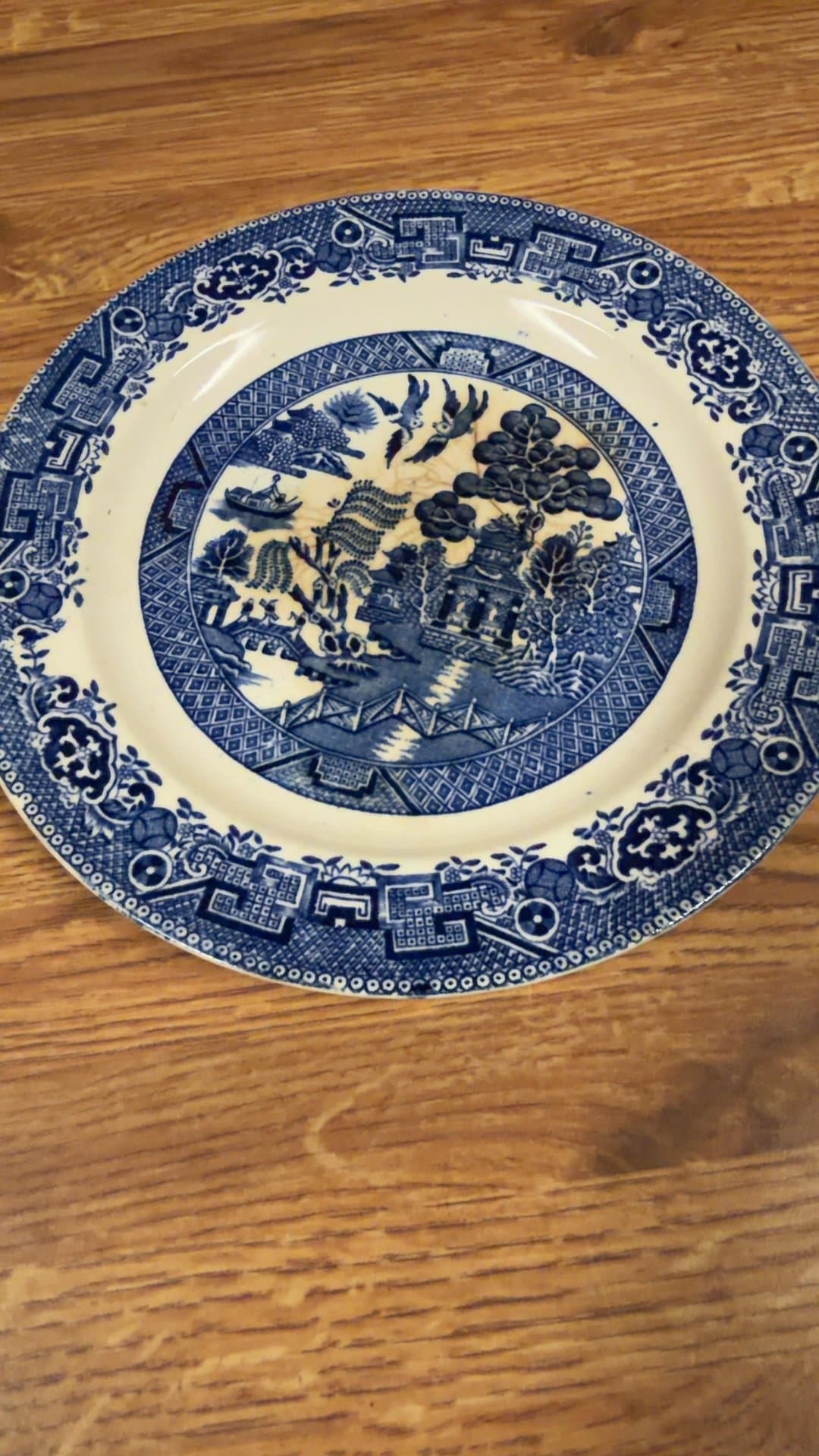 Wood & Sons Blue Willow Pattern Plate - Image 1