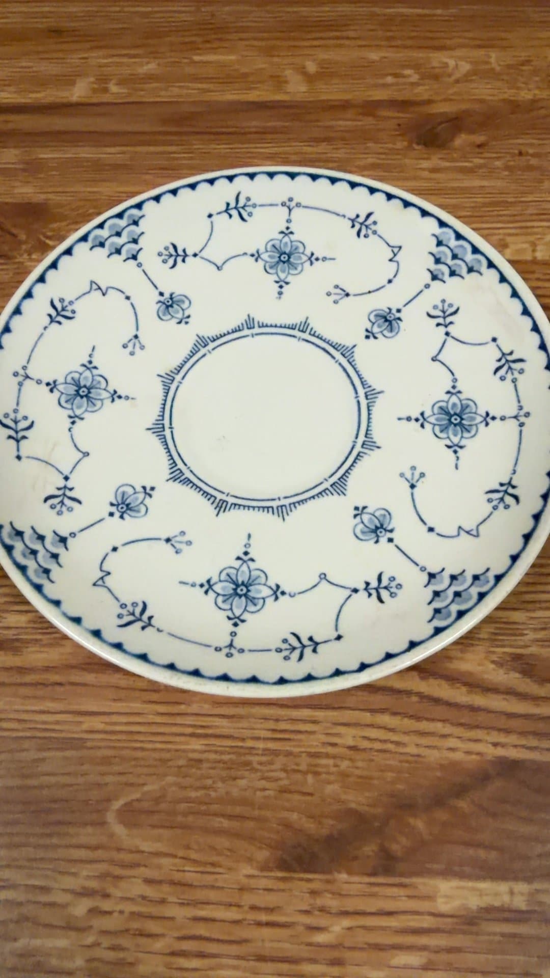 Blue Fluted Plane Denmark dessert plate - Image 1