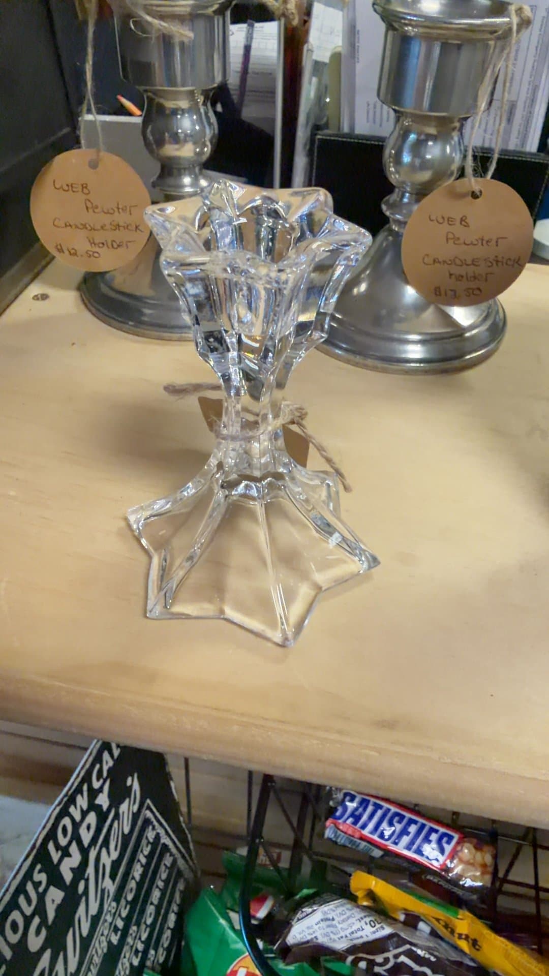Star-Shaped Glass Candle Holder