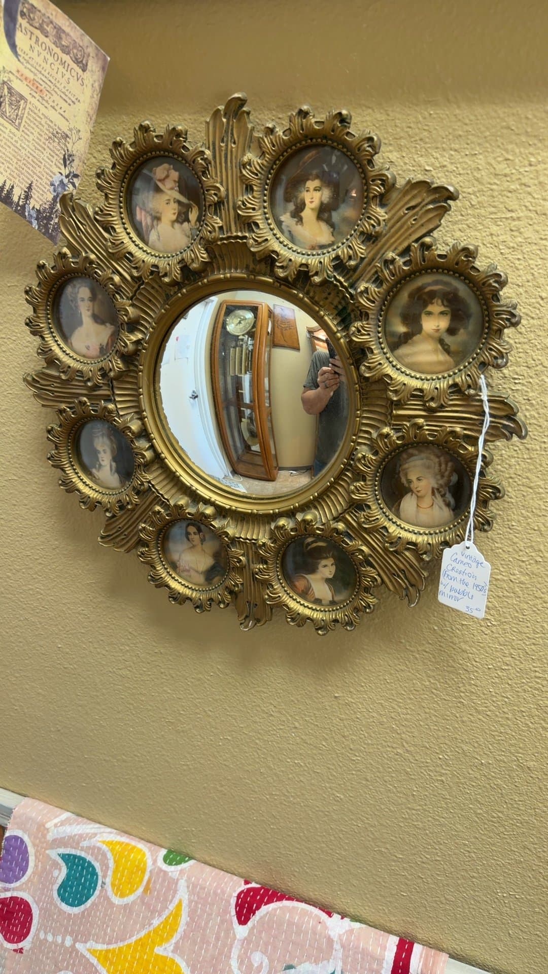 Vintage Cameo Creations Bubble Mirror - Image 1