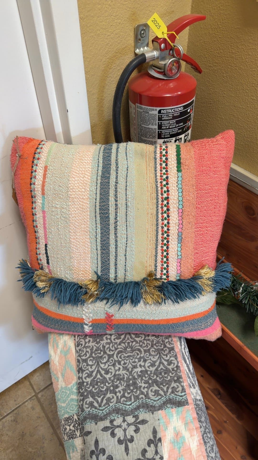 Handwoven Decorative Pillow - Image 1