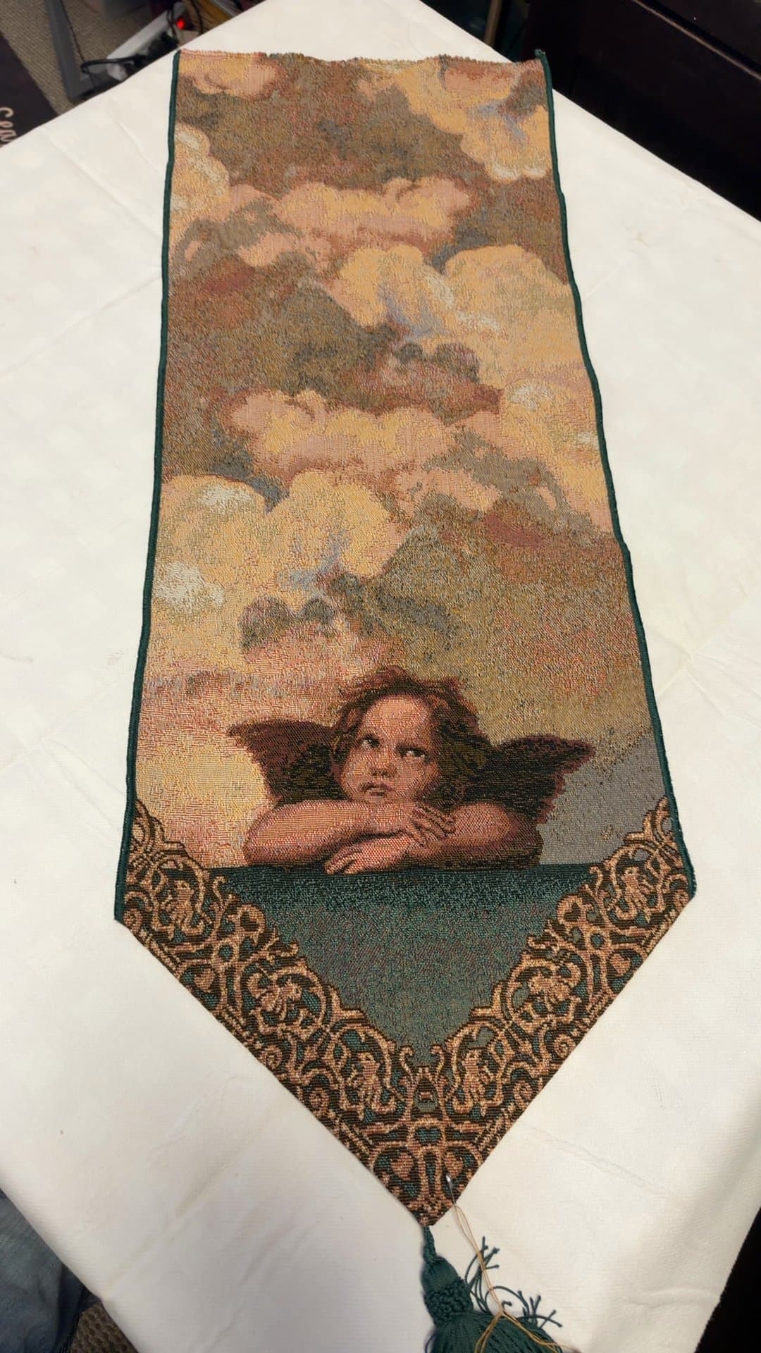 Cherub Tapestry Table Runner - Image 1