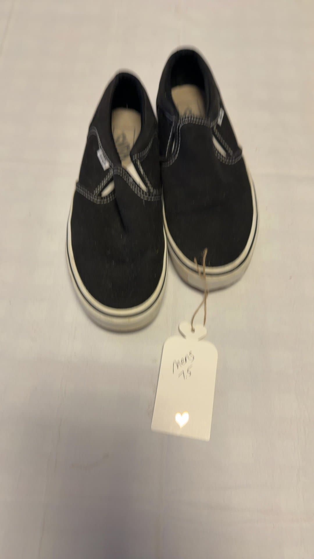 Black Slip-On Canvas Shoes - Image 1