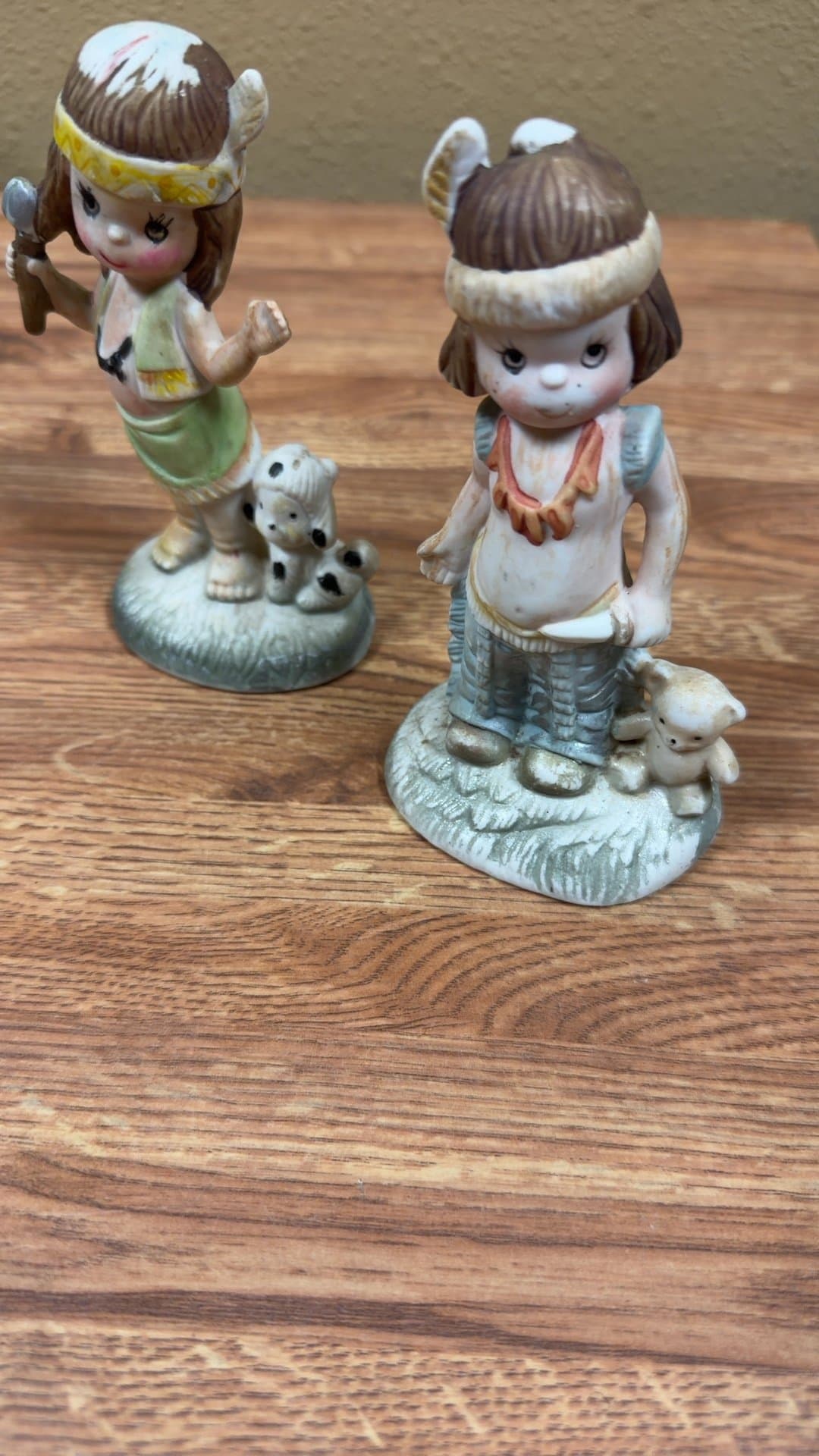 Vintage Ceramic Native American Figurines - Image 1