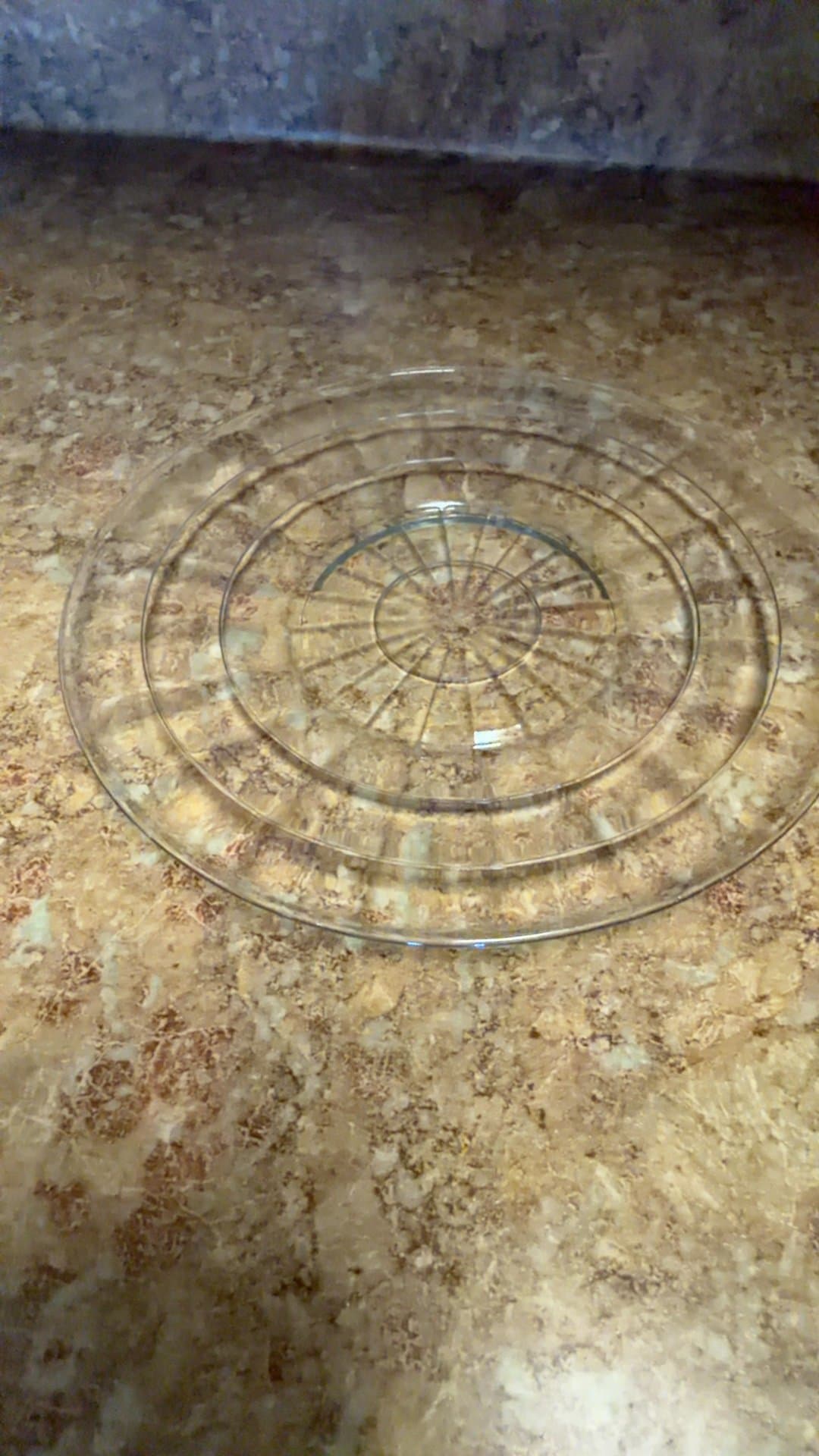 6 inch Anchor Hocking "Manhattan" pattern depression glass dessert plate - Image 1