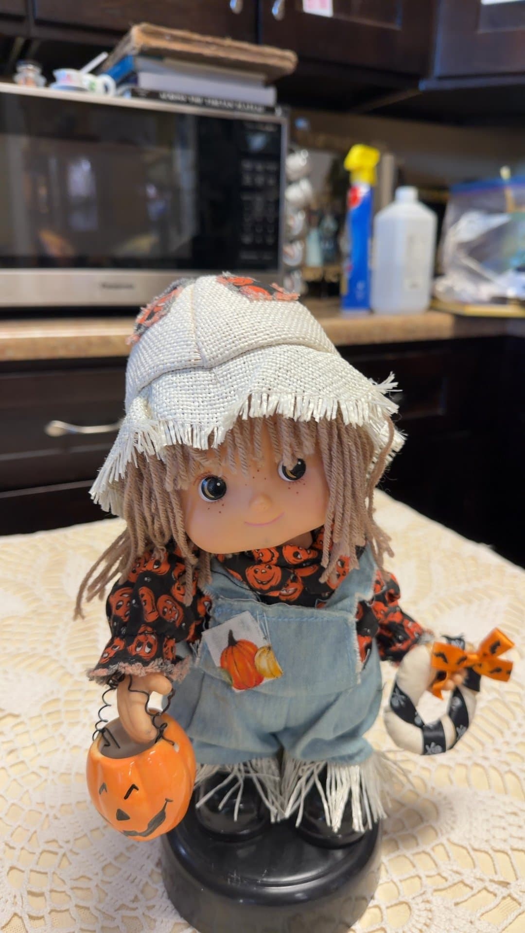 Animated Musical Halloween Scarecrow Doll - Image 1