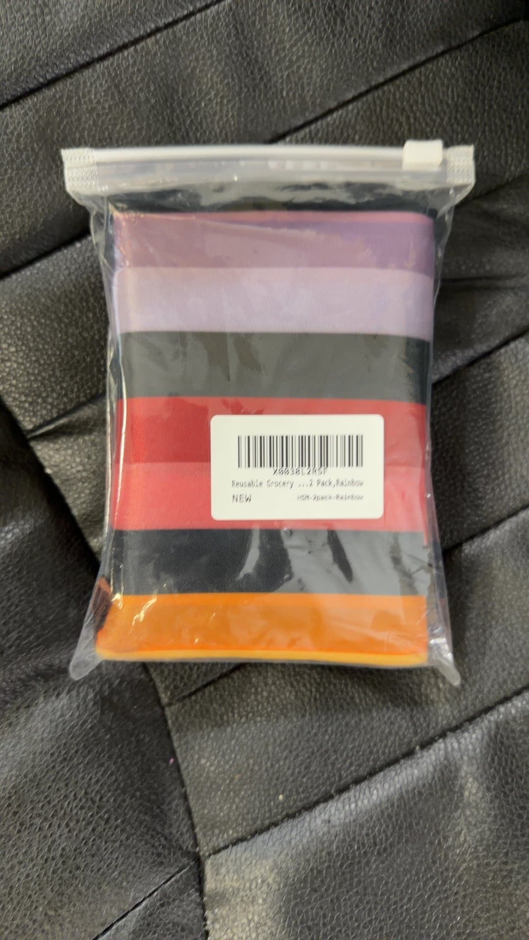 Reusable Grocery Bags 2 Pack, Rainbow - Image 1
