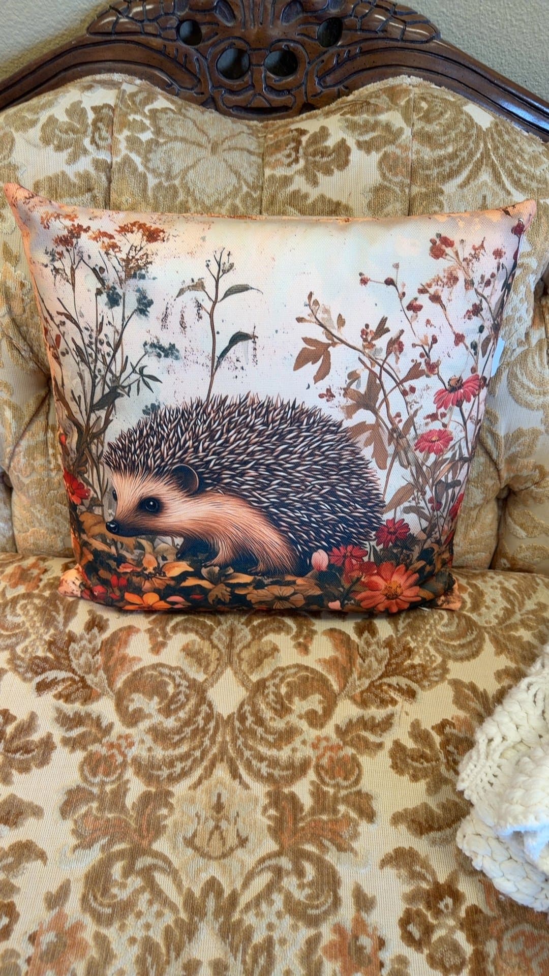 Hedgehog Decorative Throw Pillow - Image 1