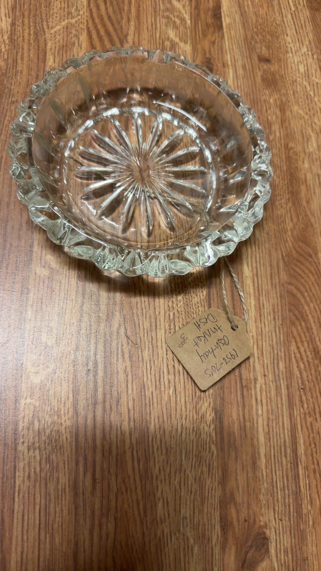 Vintage Cut Glass Dish - Image 1