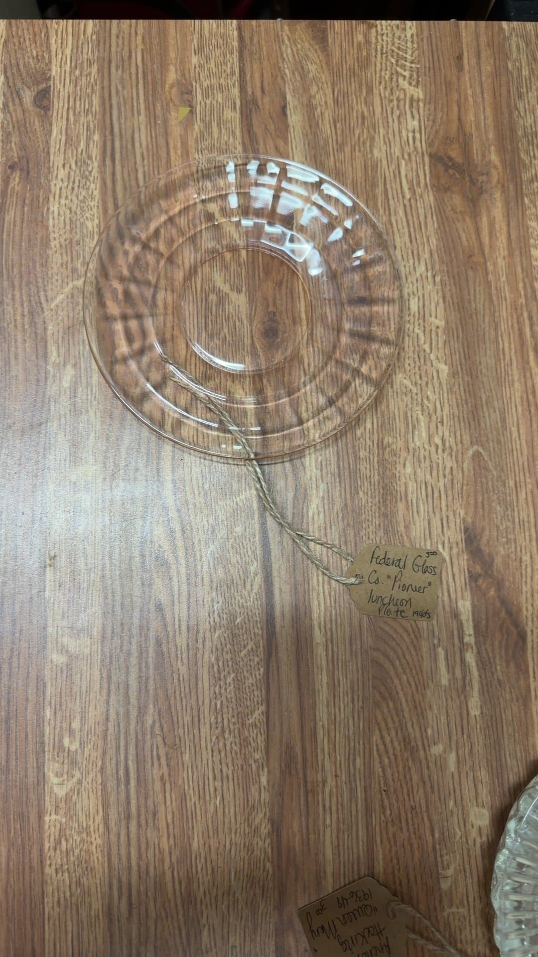 Federal Glass Co. 'Pioneer' Luncheon Plate - Image 1