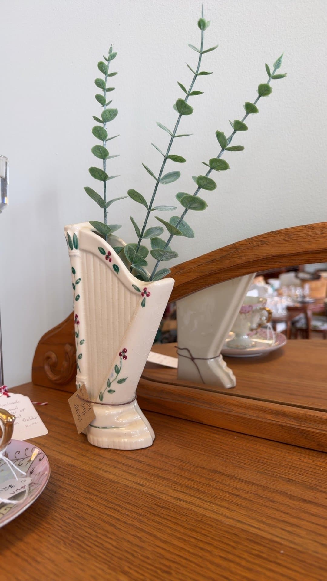Vintage Ceramic Floral Vase - Image 1