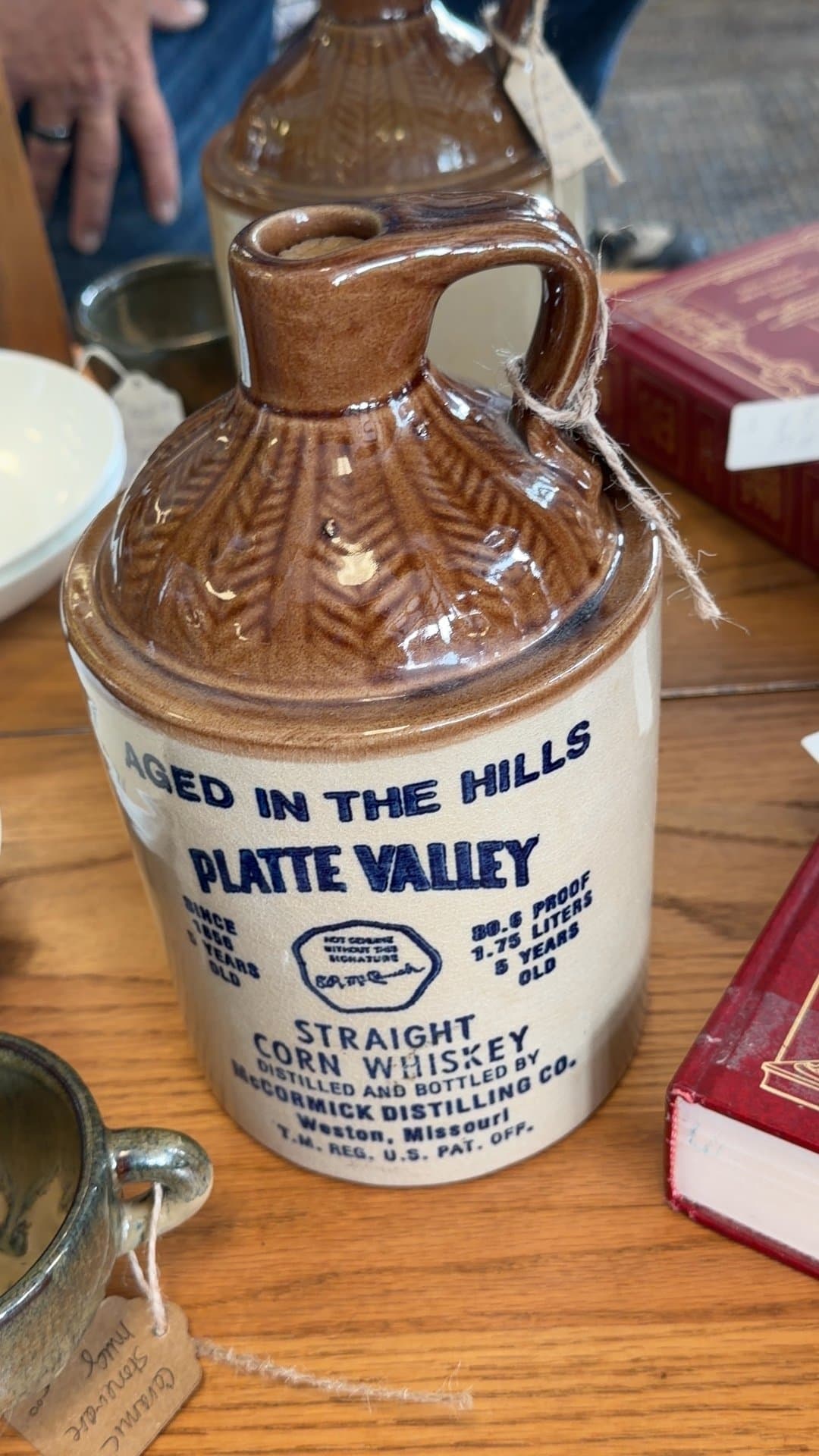 1982 McCormick Platte Valley Corn Whiskey Jug - Image 1