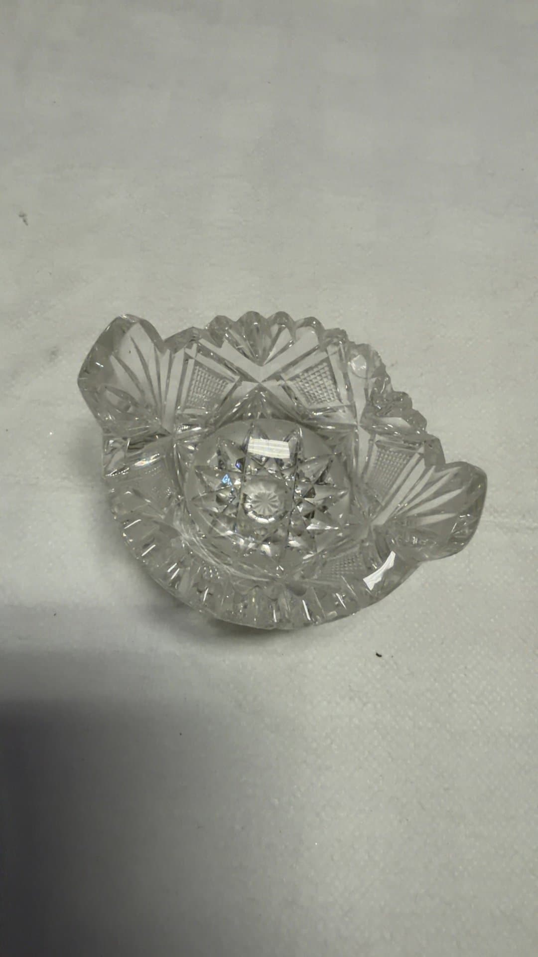 American Brilliant Cut Glass Nappy Dish - Image 1