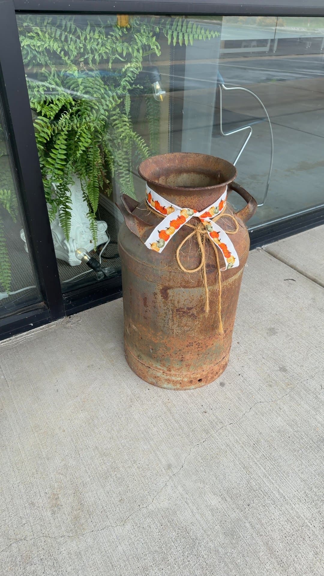 Vintage Metal Milk Can - Image 1