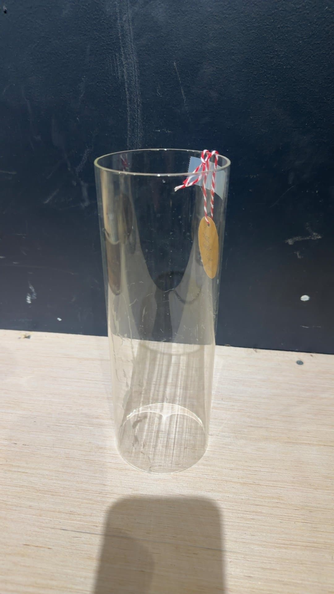 Clear Glass Cylinder Hurricane Candle Shade - Image 1
