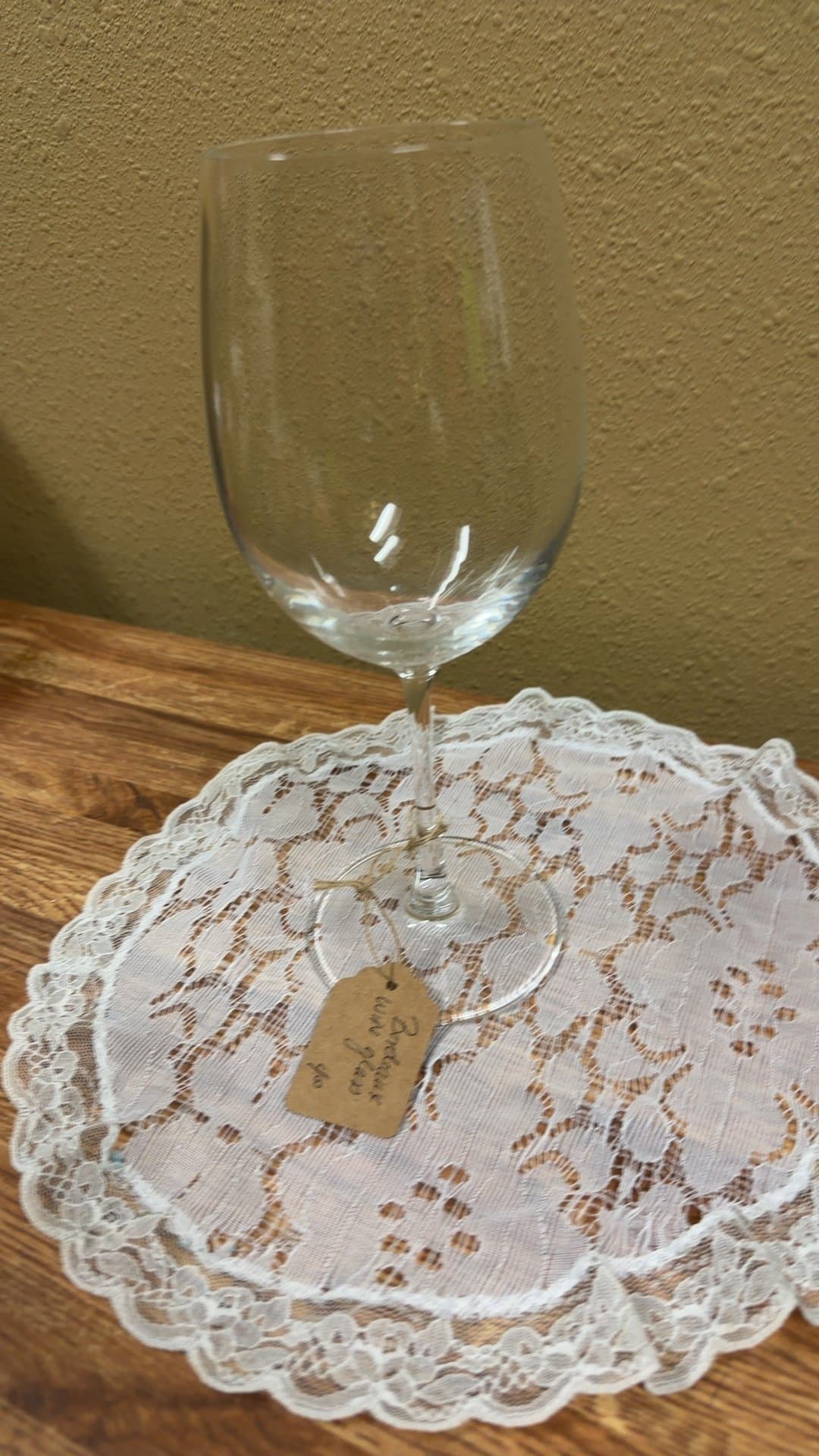 Clear Wine Glass - Image 1