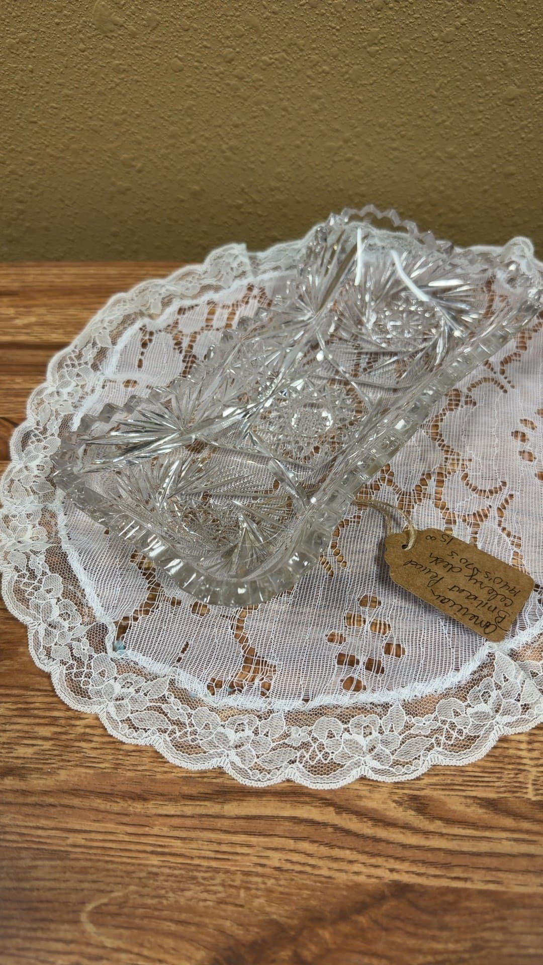 American Brilliant Period Celery Dish - Image 1