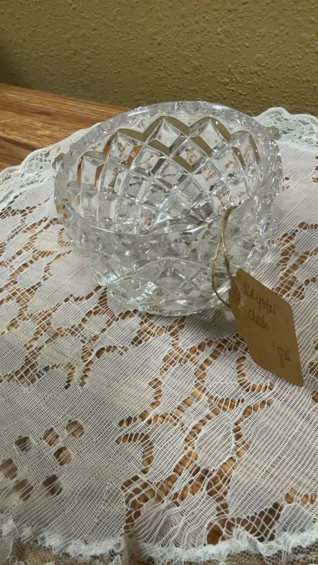 Cut Glass Crystal Dish - Image 1