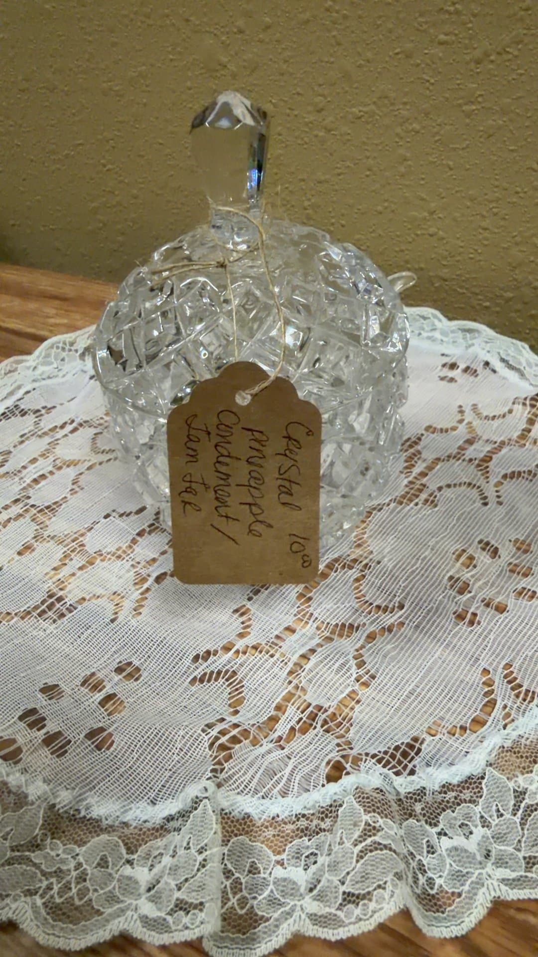 Crystal Pineapple Condiment Jar - Image 1