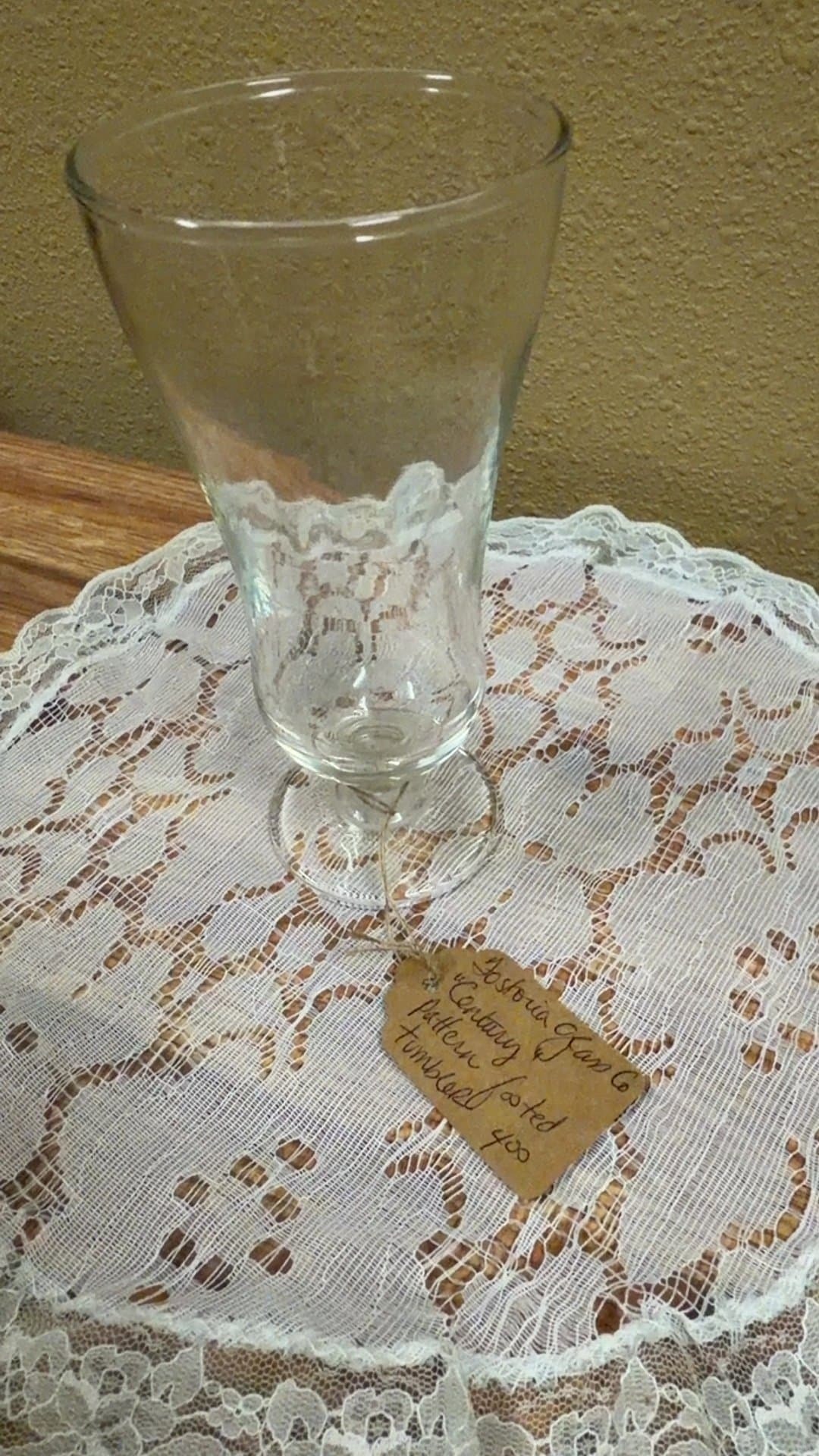 Fostoria "Century Pattern" footed tumbler - Image 1