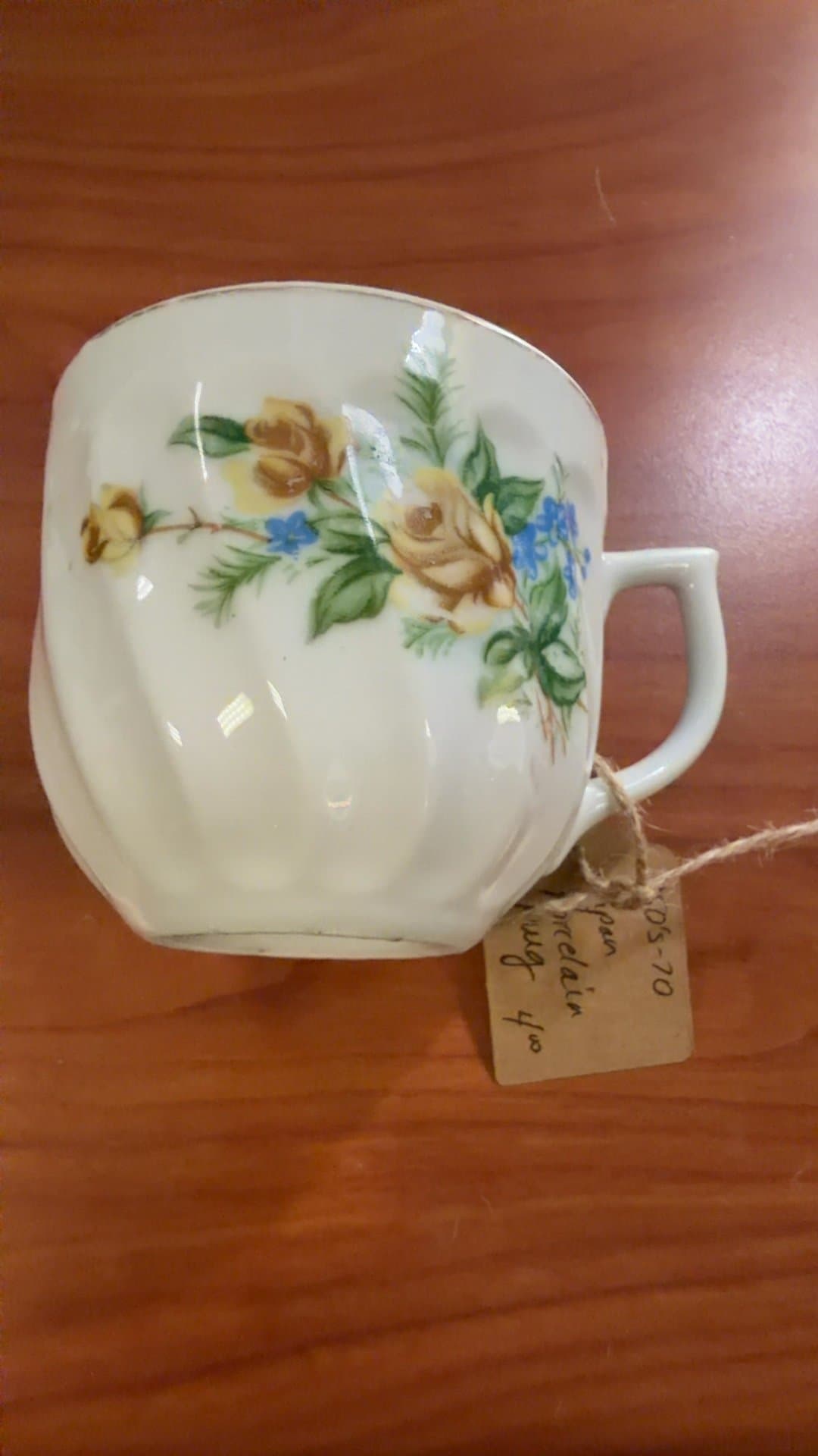 Vintage Japanese Porcelain Floral Teacup - Image 1