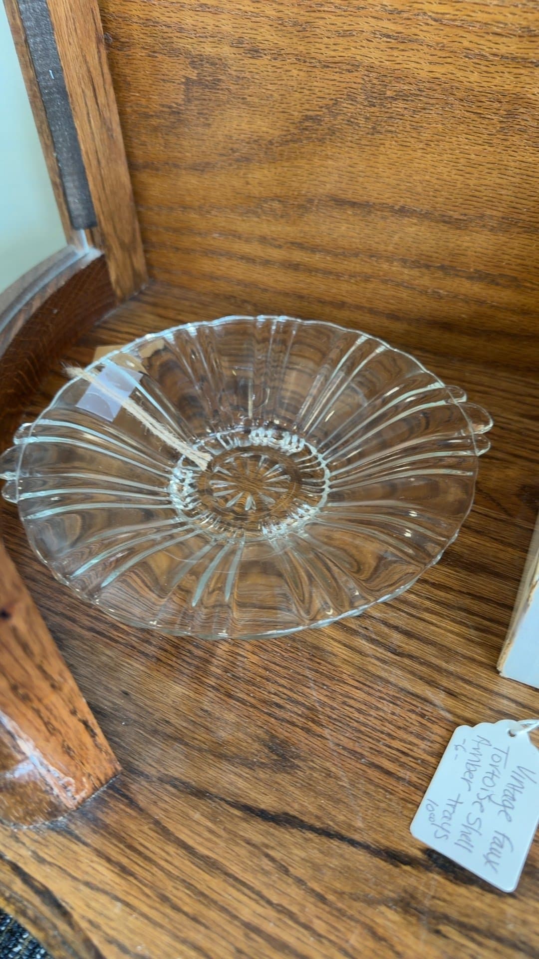 Vintage Pressed Glass Serving Bowl - Image 1