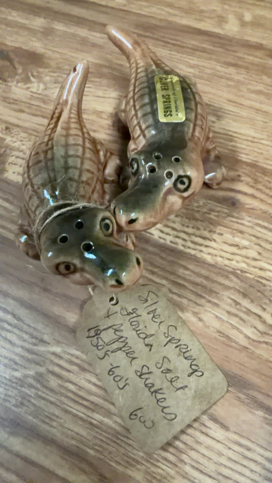 Vintage Alligator Salt and Pepper Shakers - Image 1