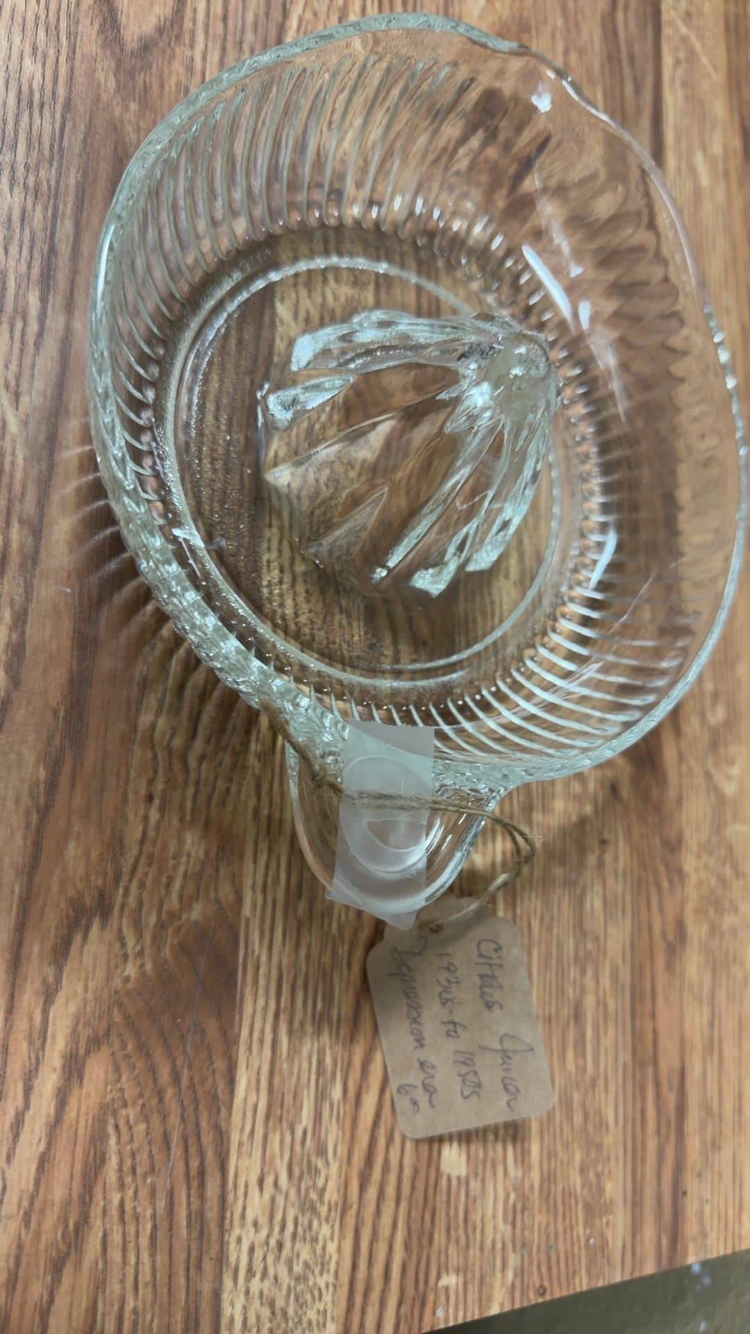 Vintage Glass Citrus Juicer - Image 1
