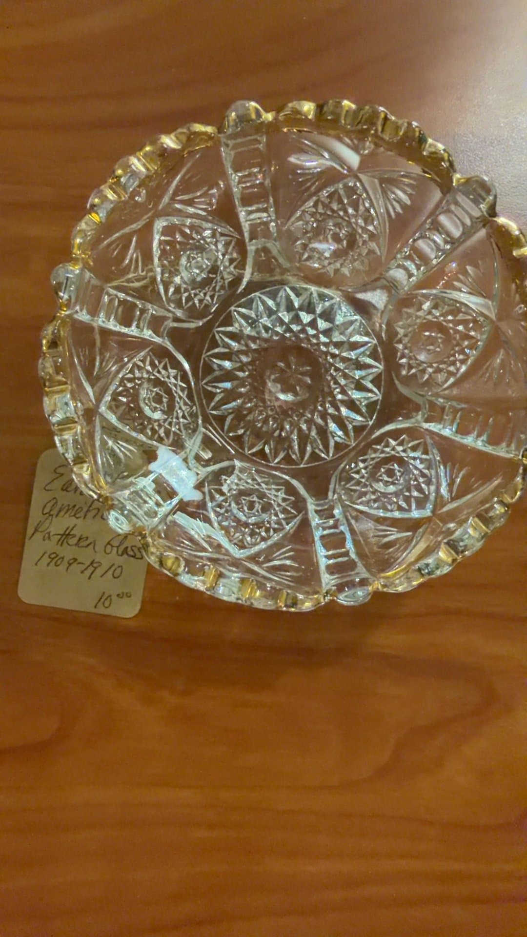 Early American Pattern Glass Bowl - Image 1