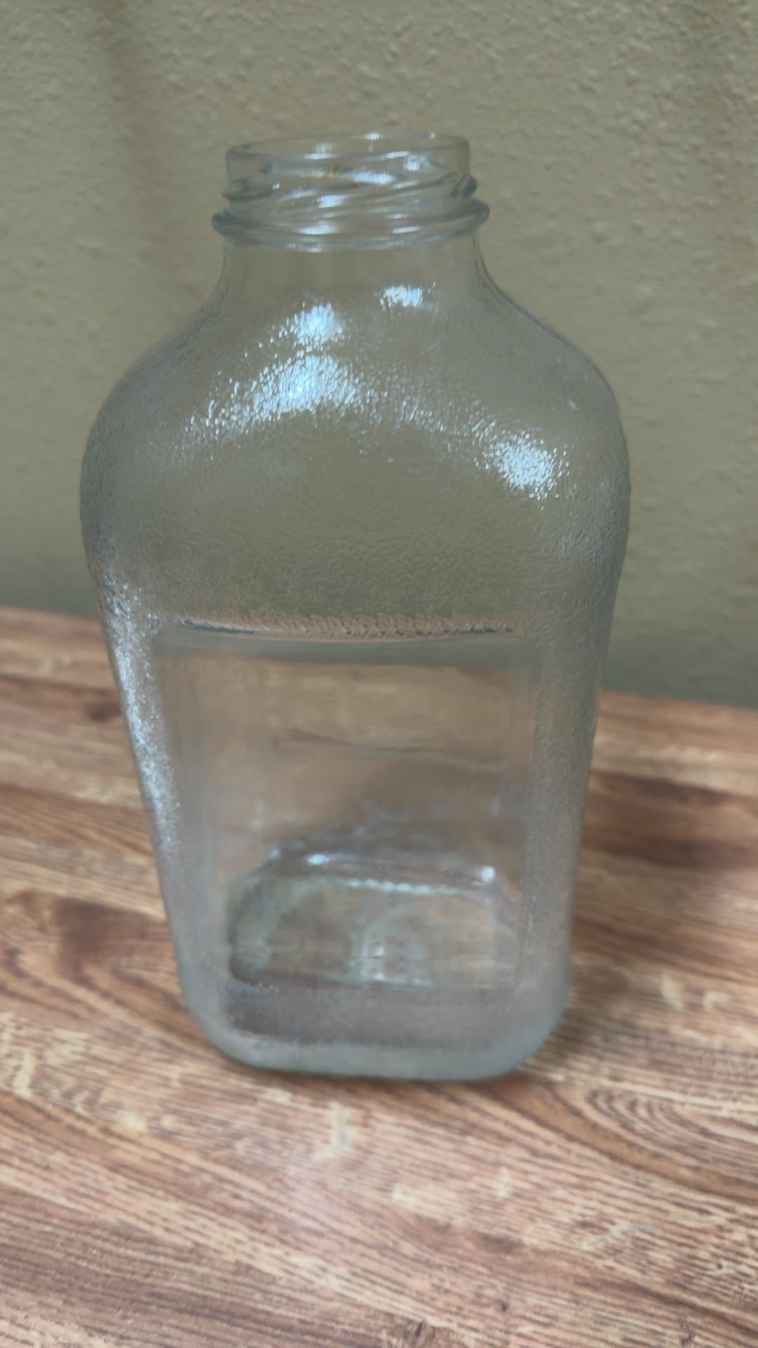 Vintage Clear Glass Bottle - Image 1