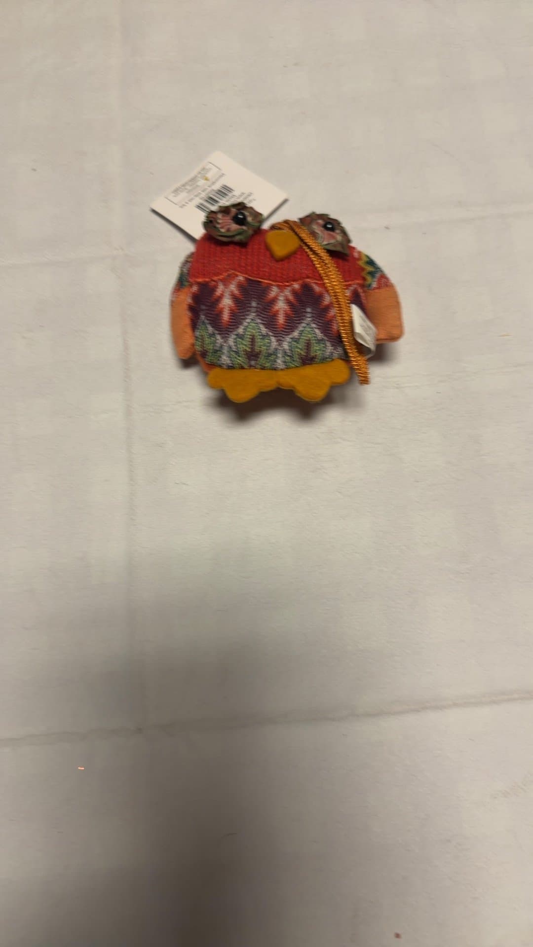 Textile Owl Ornament - Image 1