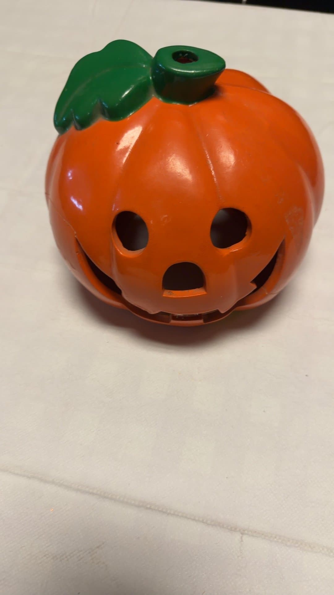 Ceramic pumpkin luminary-cracked - Image 1