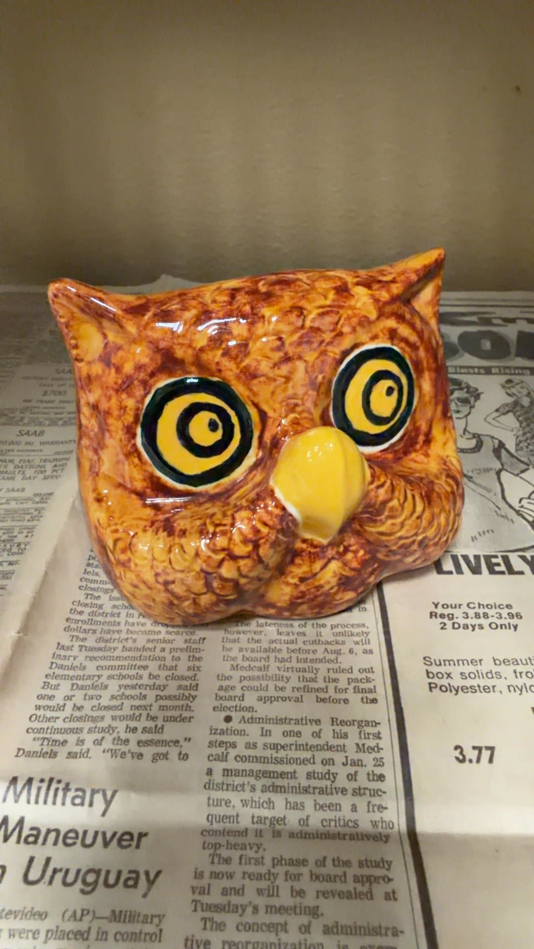 Ceramic Owl Figurine/eye glass holder - Image 1
