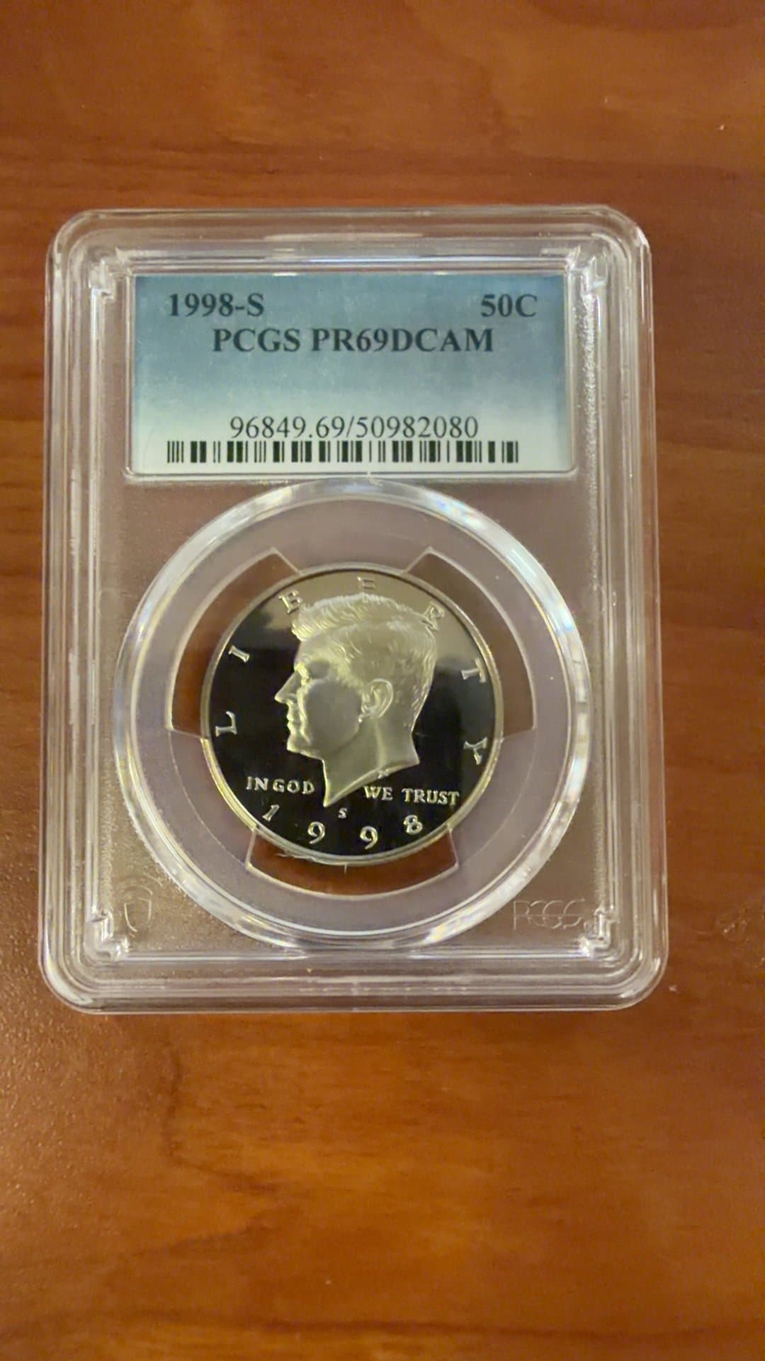 1998-S Kennedy Half Dollar PCGS PR69DCAM - Image 1