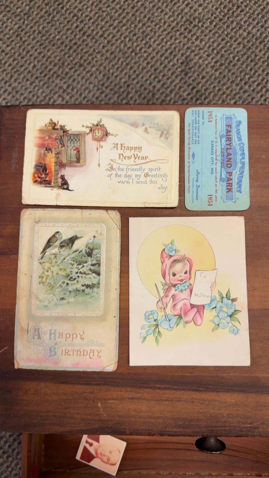 Vintage Postcards and Fairyland Park Pass - Image 1